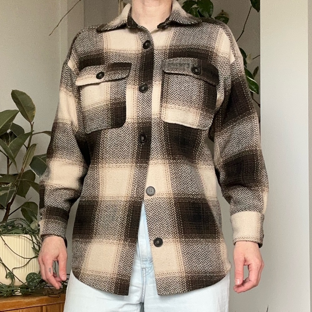 Soyaconcept Plaid Shacket Jacket
